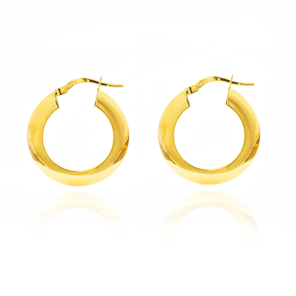 Orecchini Cerchi 22x2 mm Oro Giallo 18K