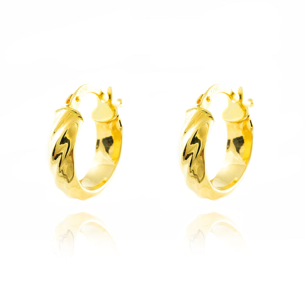 Orecchini Cerchi 14x4 mm Oro Giallo 18K