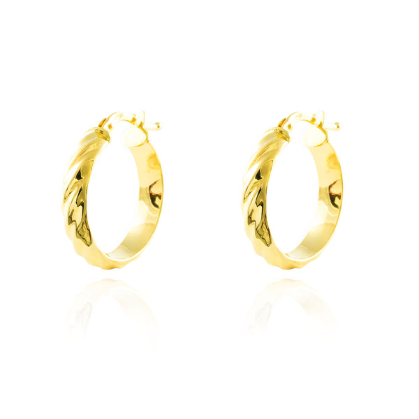 Orecchini Cerchi 20x4 mm Oro Giallo 18K