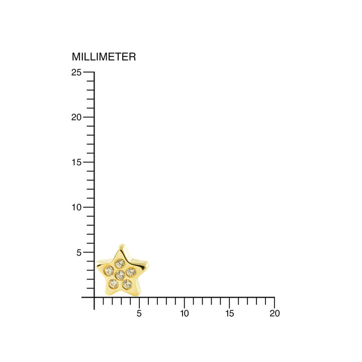 Pendientes Niña Oro amarillo Estrella con circonitas (9kts)