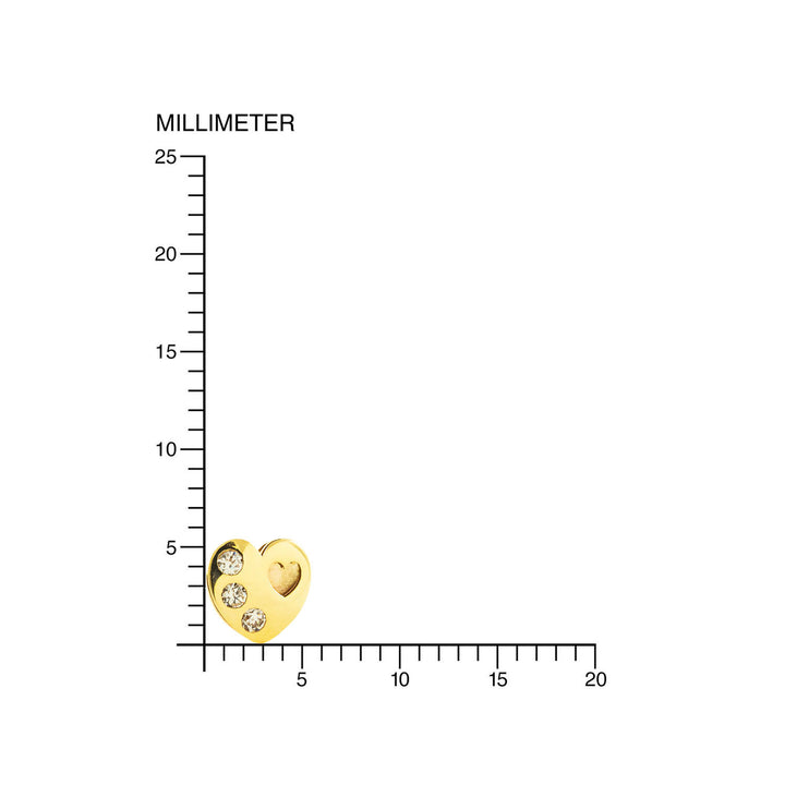 Pendientes Niña Oro 9k Corazón Circonita