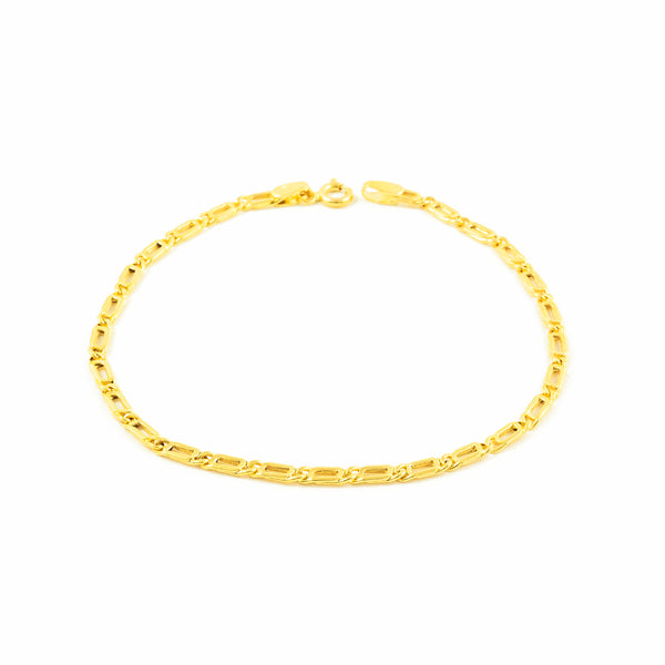 Bracciale Donna Oro Giallo 18K Occhio di Pavone Brillante 19 cm