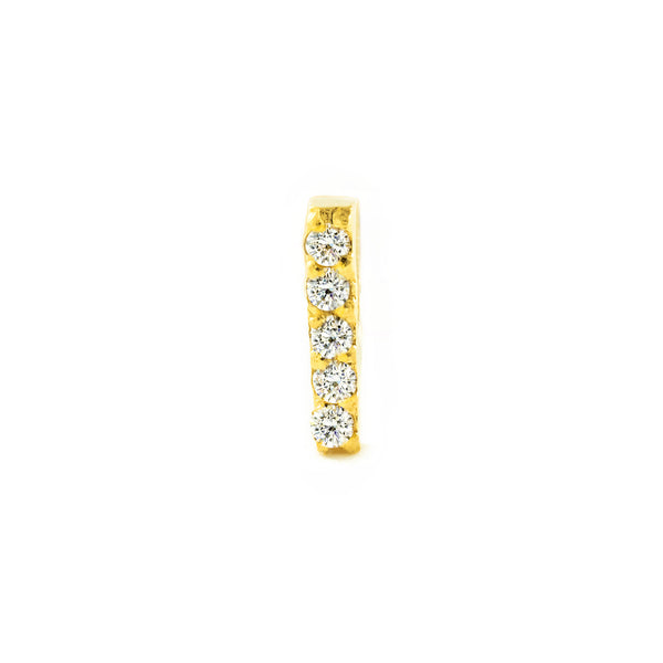 Piercing Oro Giallo 9K Cartilagine Palo Brillanti Zirconi