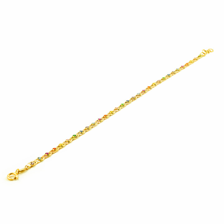 Pulsera Oro Amarillo chatón 3 mm circonitas (9kts)