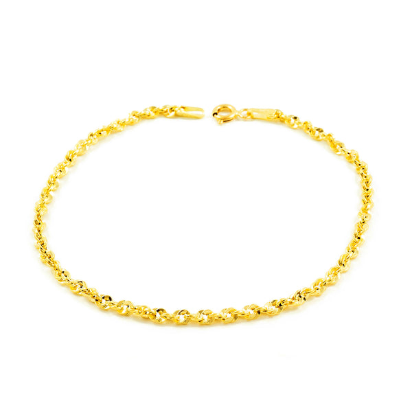 Bracciale Donna Oro Giallo 18K a Salomone Brillante 19 cm