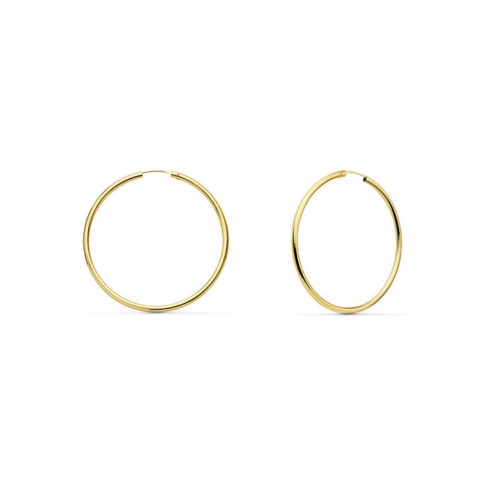 Pendientes Mujer Oro 18k Aros Flexibles 18x1,50 mm