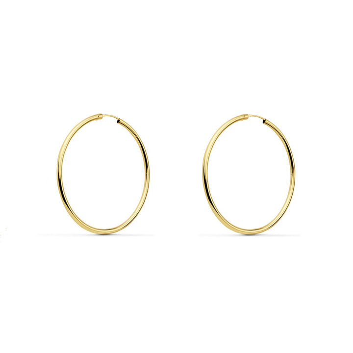 Pendientes Mujer Oro 18k Aros Flexibles 18x1,50 mm