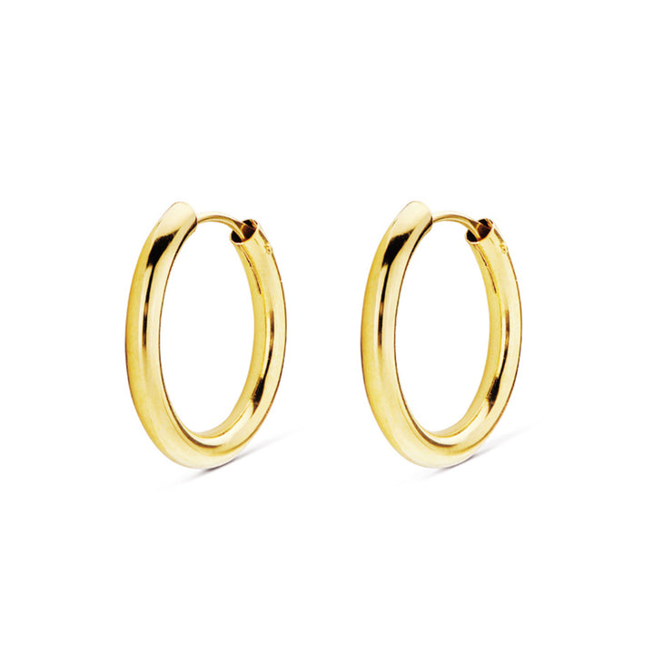 Pendientes Mujer Oro 18k Aros Flexibles 18x1,50 mm