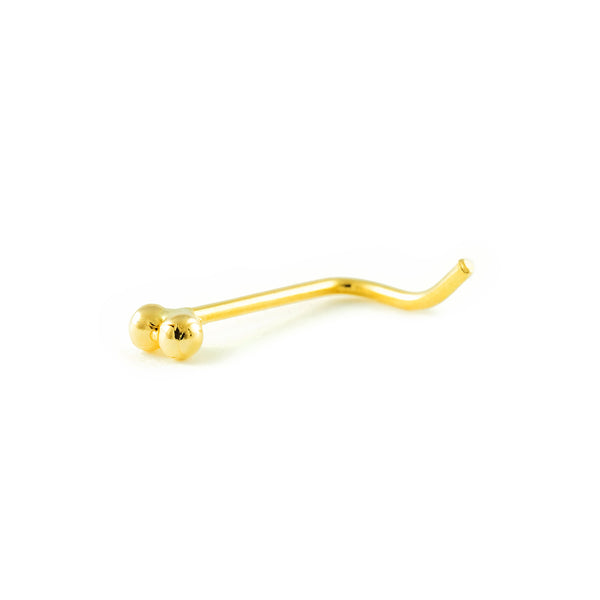 Piercing Oro Giallo 18K Perle Brillanti per Naso