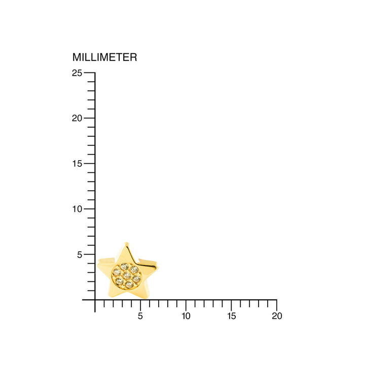 Pendientes Niña Oro 9k Estrella Circonita