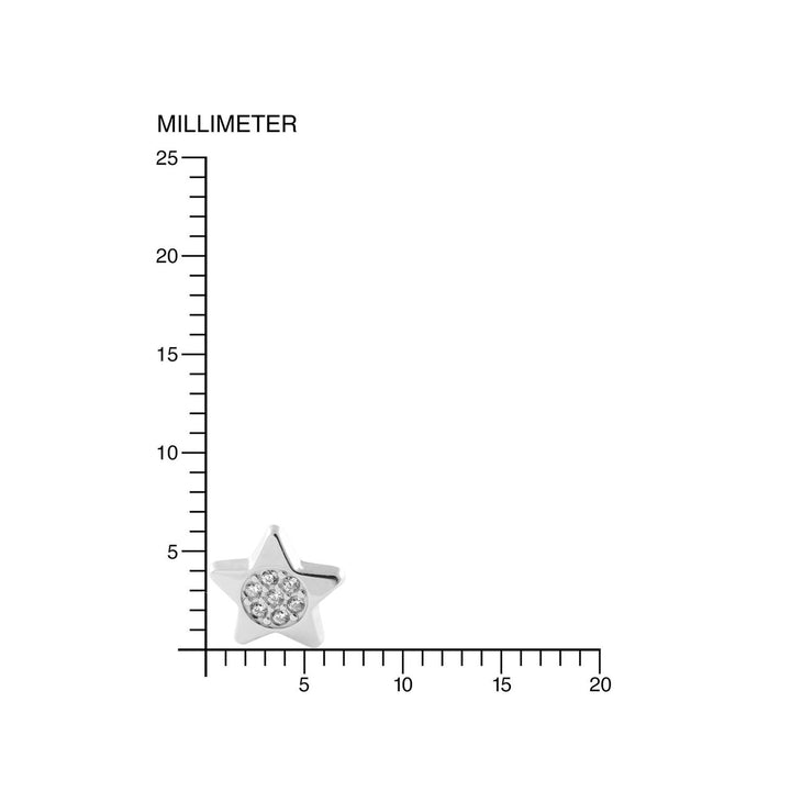 Pendientes Niña Oro Blanco 9k Estrella Circonita