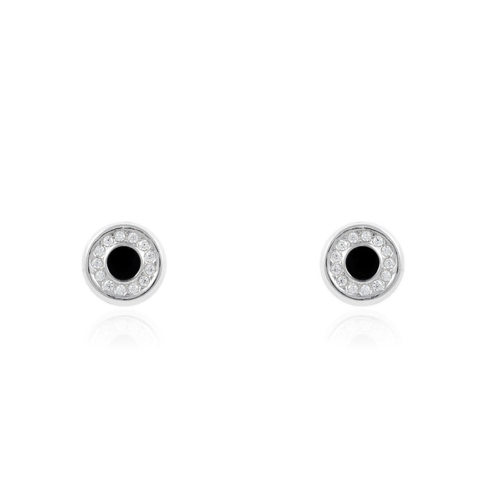 Orecchini Rotondo Zircone Argento Sterling 925 brillante Orecchini Rotondo Zircone Argento Sterling 925 brillante