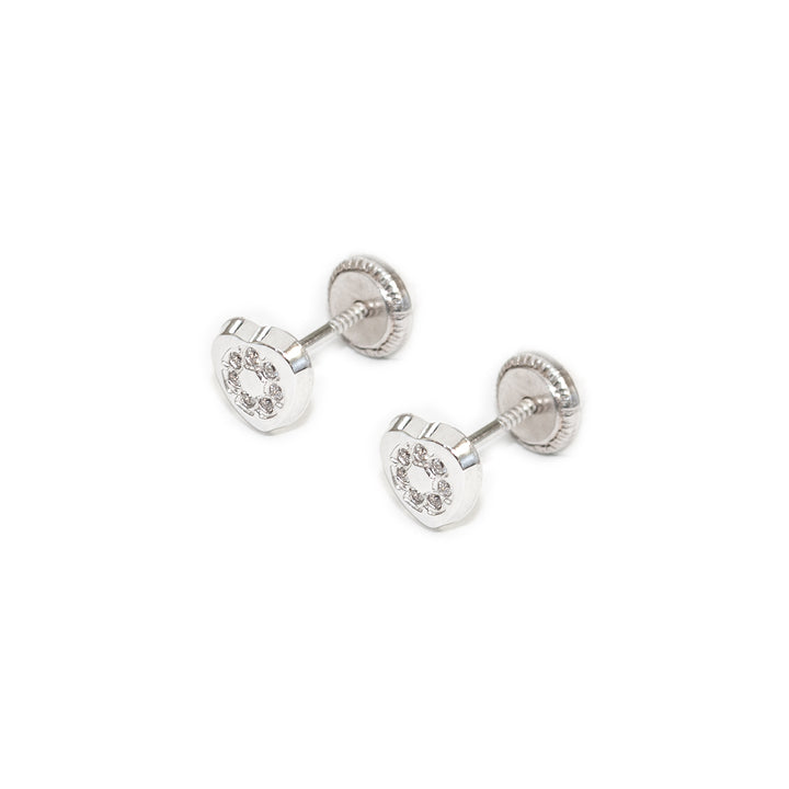 Pendientes de Plata Corazon con circonitas