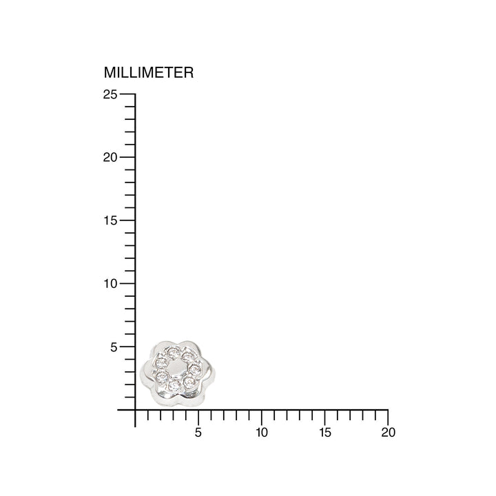 Pendientes de Plata Flor con circonitas