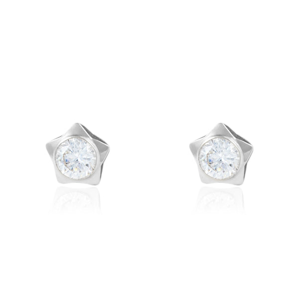 Orecchini Stella Zircone Argento Sterling 925 brillante