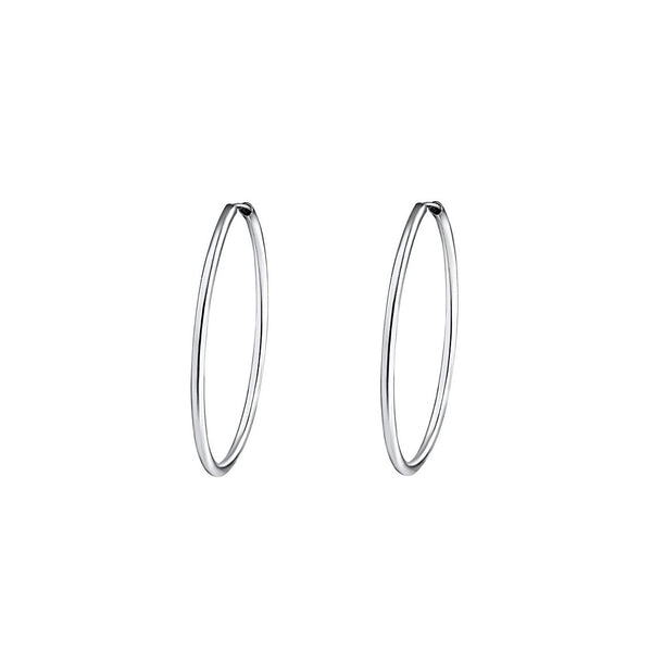 Orecchini Cerchi 30x2 mm Argento Sterling 925 brillante