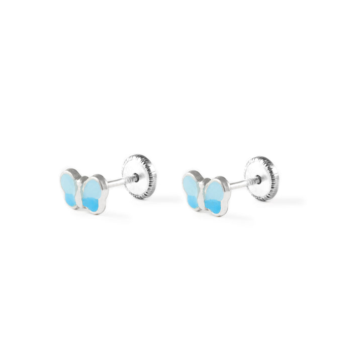 Pendientes Plata Mariposa Azul