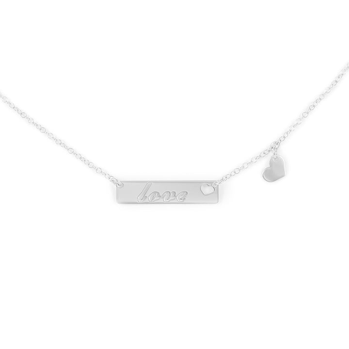 Collar Plata con chapa "Love"