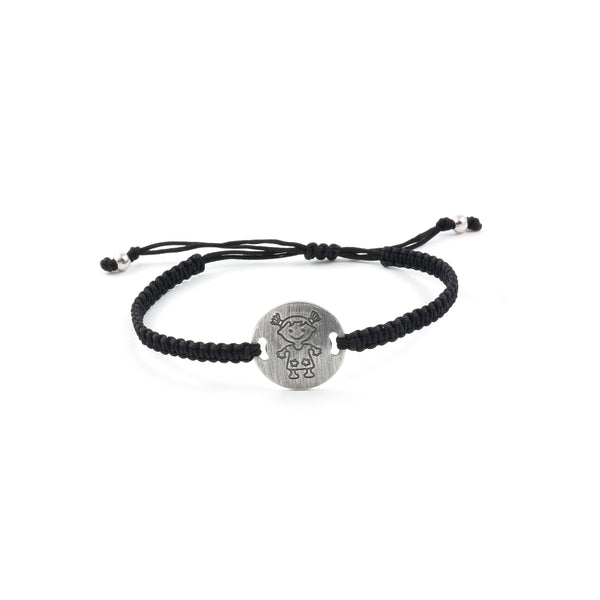 Bracciale macramè Ragazza Argento Sterling 925 brillante