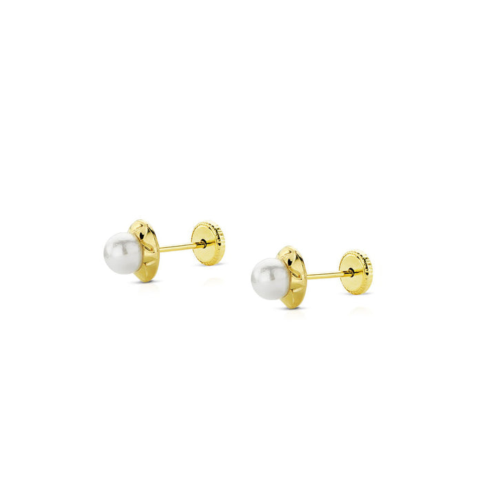 Pendientes Bebe o niña Orla Estrella con Perla 4 mm 