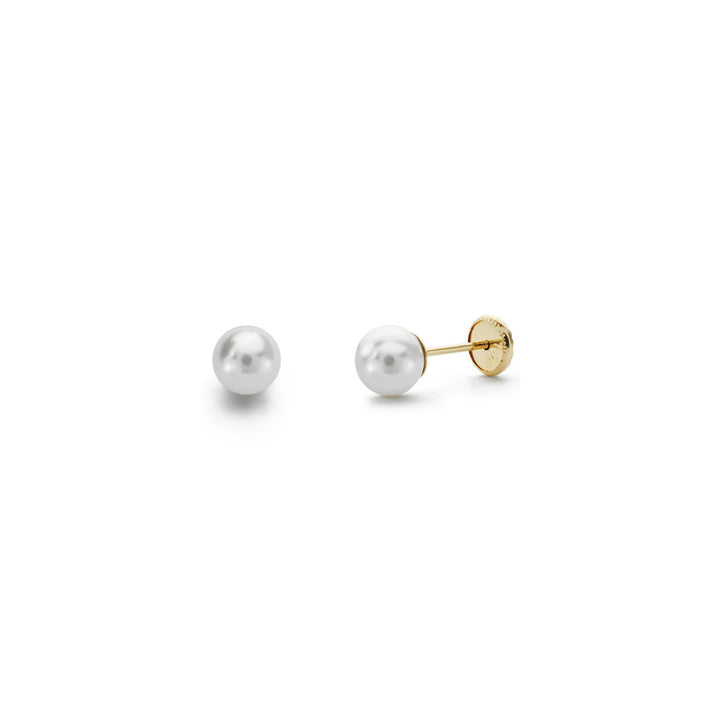 Pendientes Bebe de Perla 4 mm.