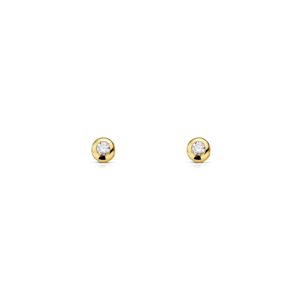 Orecchini ragazza Galleria Zircone 3 mm Oro Giallo 18K