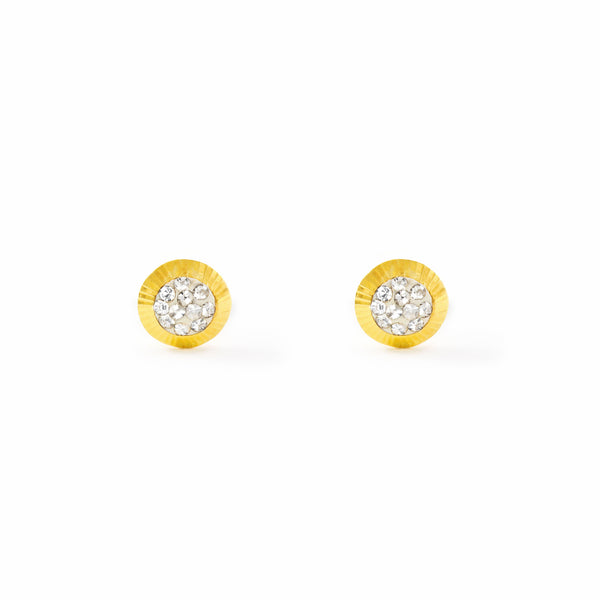 Orecchini ragazza Zircone Oro Giallo 18K