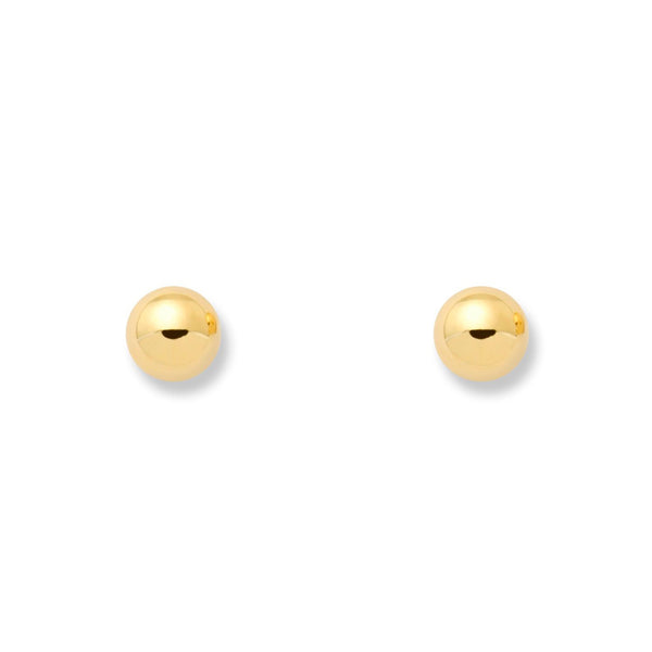 Orecchini Sfera 6 mm Oro Giallo 18K