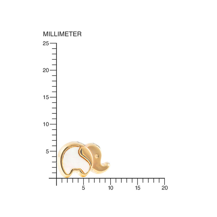 Pendientes niña Elefante con nacar