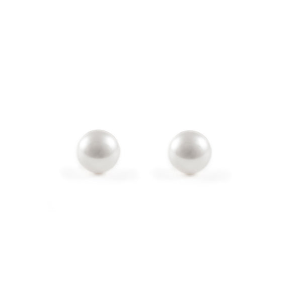 Orecchini Perla 6 mm Argento Sterling 925 brillante