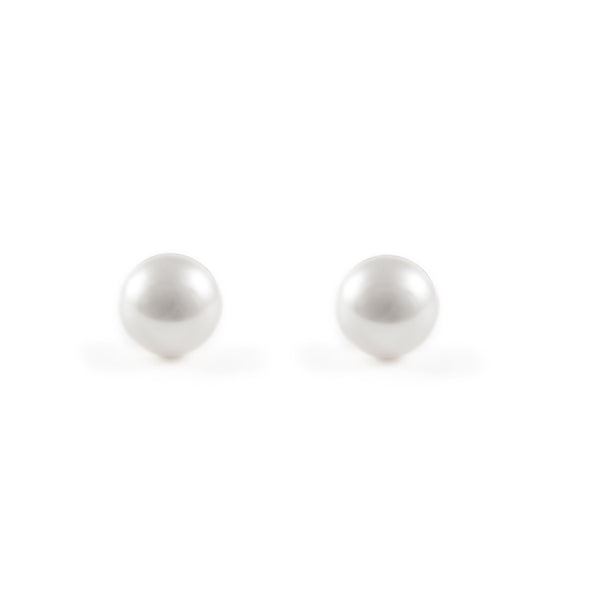 Orecchini Perla 8 mm Argento Sterling 925 brillante