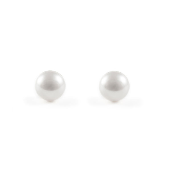 Orecchini Perla 10 mm Argento Sterling 925 brillante