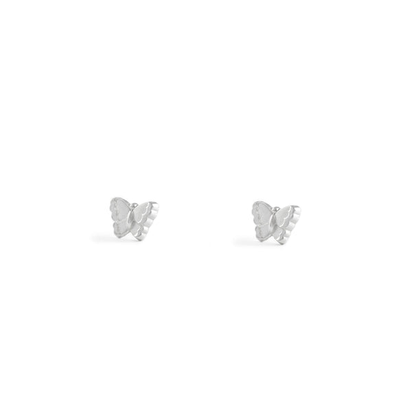 Orecchini opachi e brillante Farfalla Argento Sterling 925