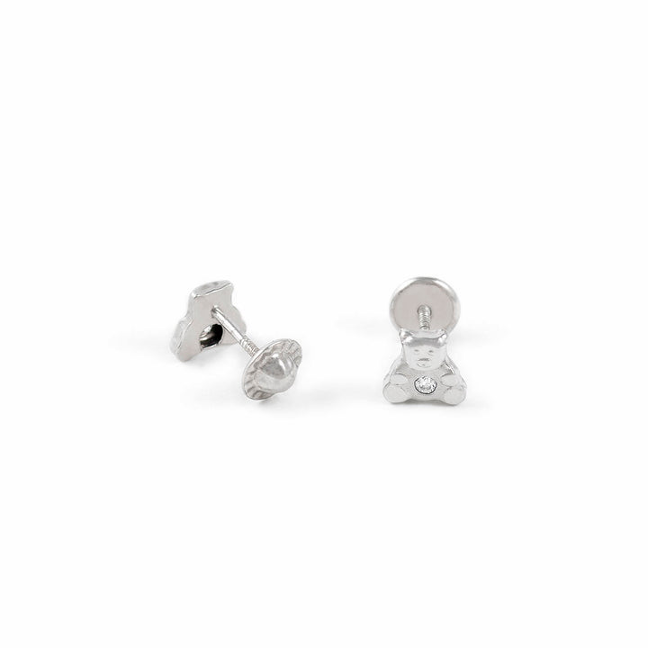 Pendientes Plata Bebe o niña Osito Liso