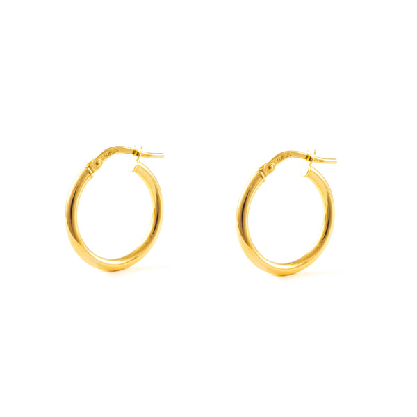 Orecchini Cerchi 20x2 mm Oro Giallo 18K