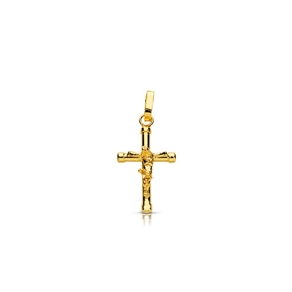 Croce religiosa pendente Cristo 16x10 mm Oro Giallo 18K Brillante