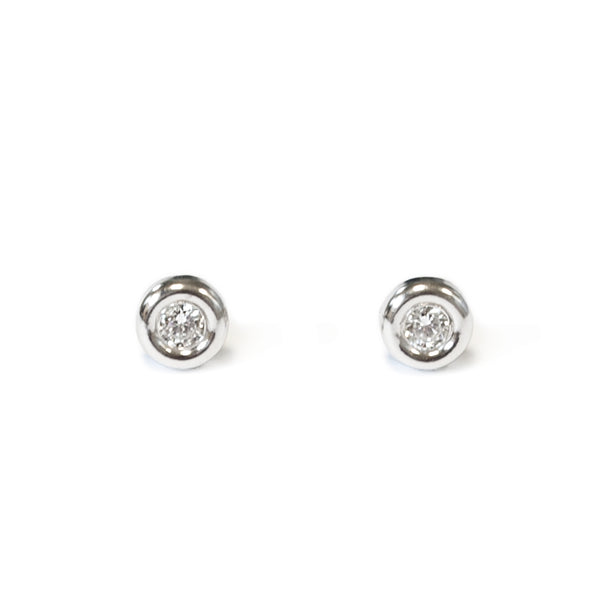 Orecchini Rotondo Zircone 3 mm Argento Sterling 925 brillante