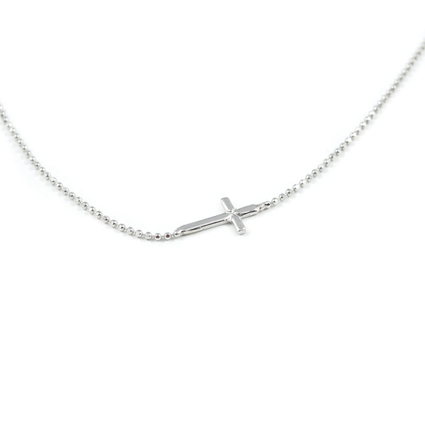 Collana Croce orizzontale Argento Sterling 925