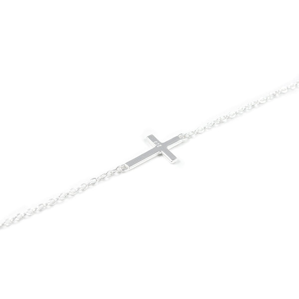 Collana Croce orizzontale Argento Sterling 925