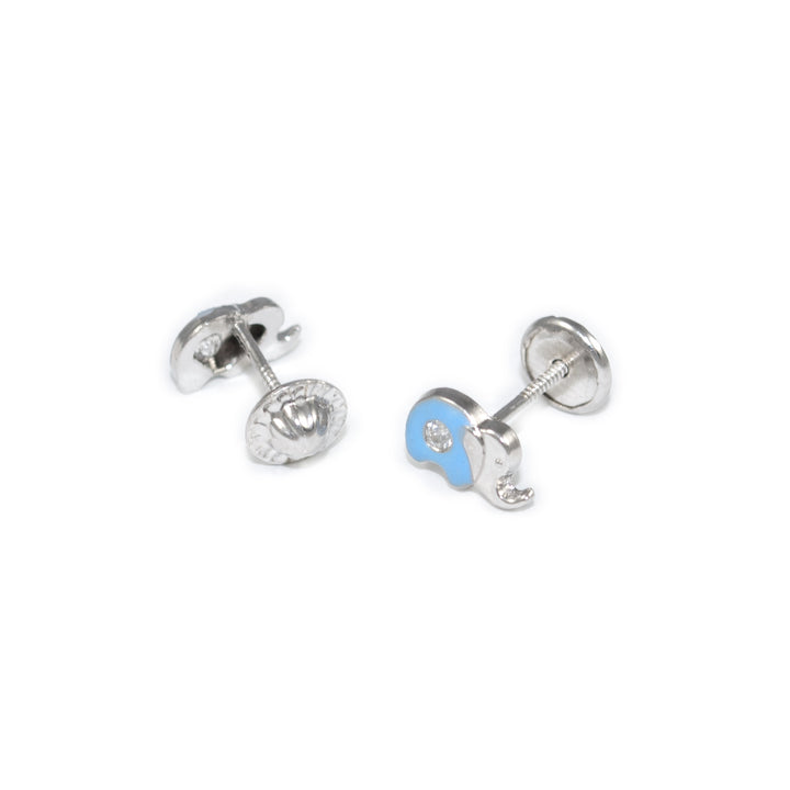 Pendientes Plata Elefante Esmaltado