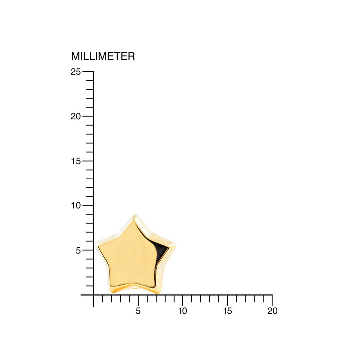 Pendientes Oro Niña Estrella lisa en brillo (9kts)