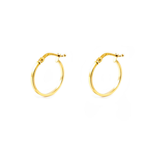 Orecchini Quadrati Cerchi 18x1.5 mm Oro Giallo 18K