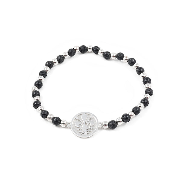 Bracciale Fleur-de-Lis Argento Sterling 925 brillante